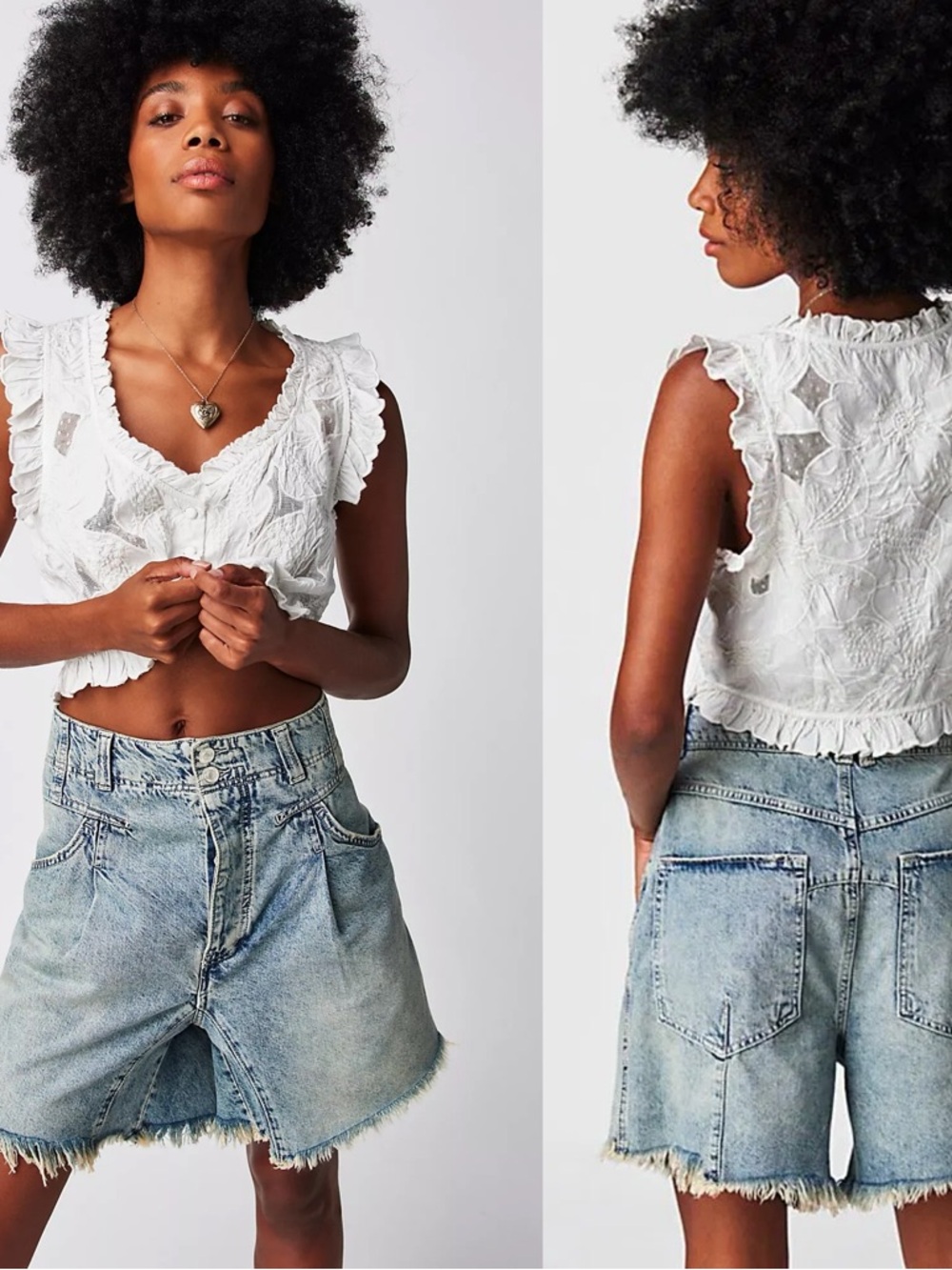 NWOT- We The Free Nelson Denim Harem Shorts